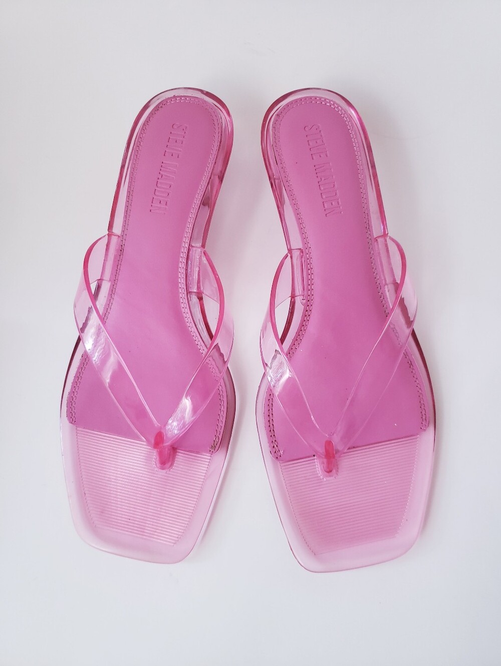 Steve Madden Pink Clear Kittem Heels - Picture 6 of 12